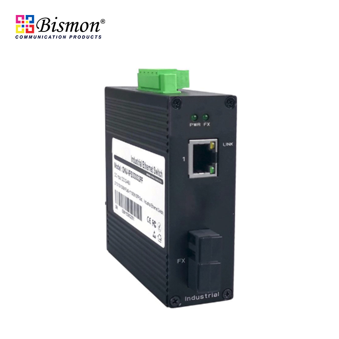 1*10/100/1000 RJ45+1*SC-Dual fiber Multi-mode Industrial Switch